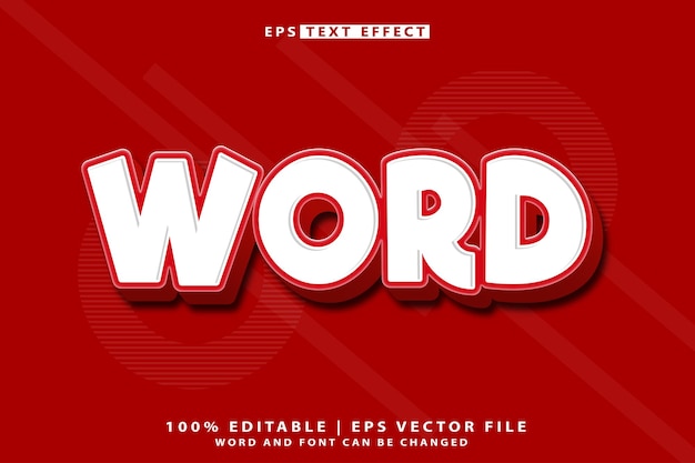 Efeito de texto 3D alterável em Word