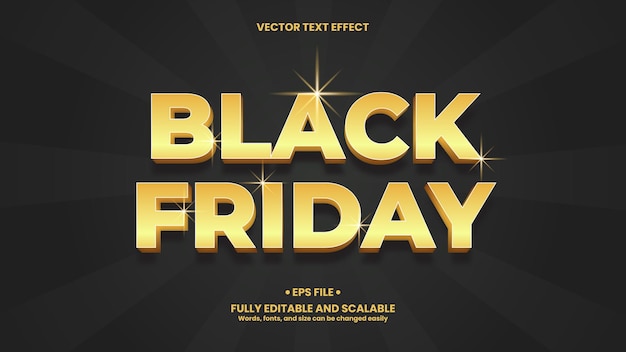 Efeito de texto 3D Black Friday