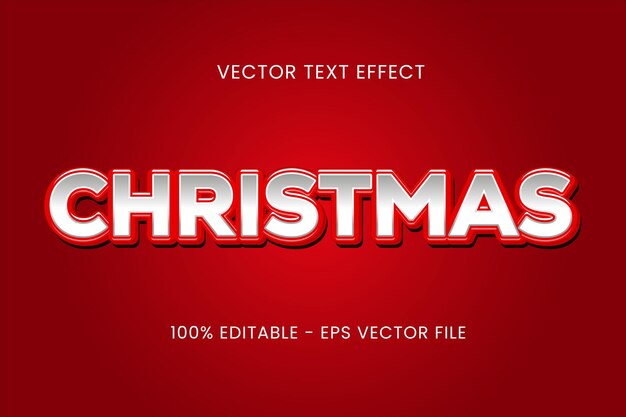 Efeito de texto 3D de Natal