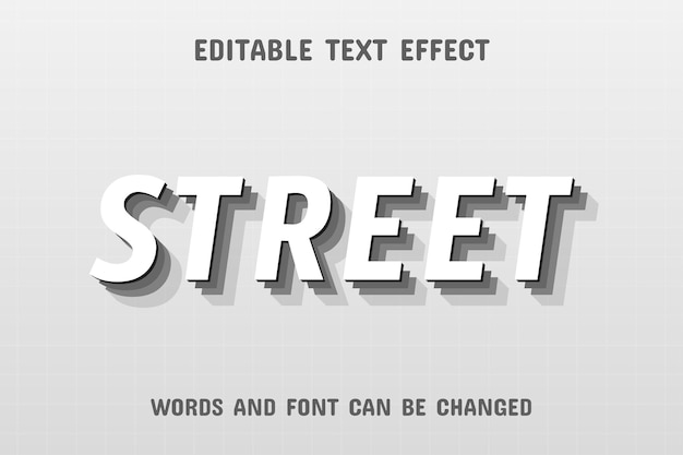 Efeito de texto 3d de rua