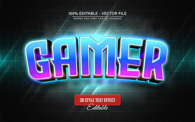 Efeito de texto 3D do jogador