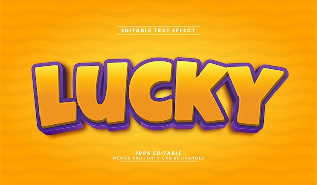 Efeito de texto 3D editável com fontes extravagantes e usando laranja e roxo