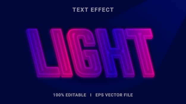 Efeito de texto 3D leve editável estilo de texto em negrito elegante