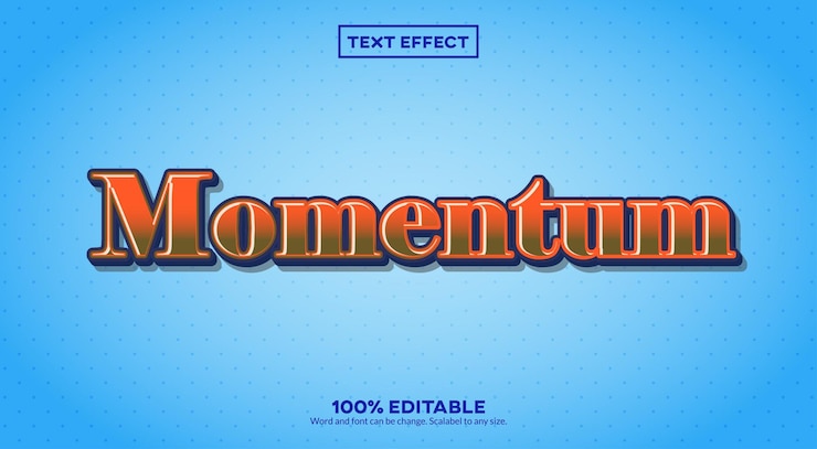 Efeito de Texto 3D Momentum