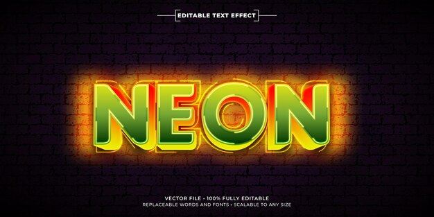 Efeito de texto 3d neon