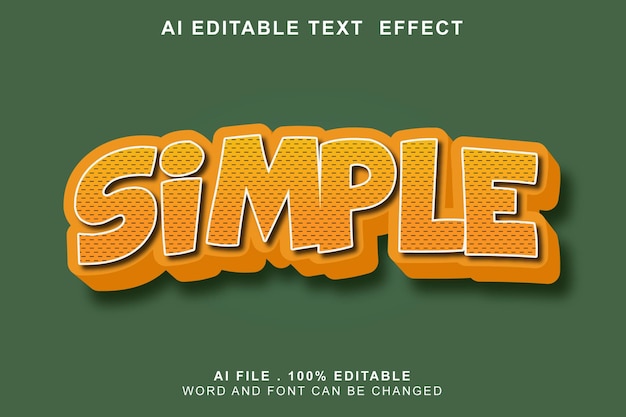 Efeito de texto 3d simples