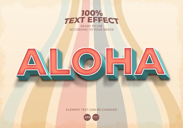 Efeito de texto aloha