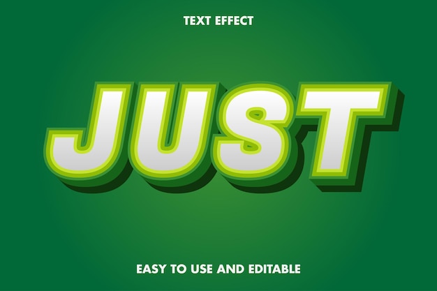 Efeito de texto - apenas. Fácil de usar e editável. Ilustração vetorial premium