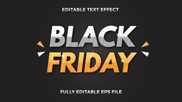 Efeito de texto black friday editável