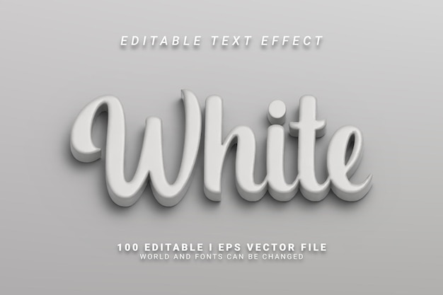 Efeito de texto branco editável