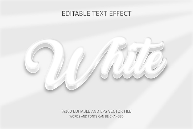 Efeito de texto branco editável