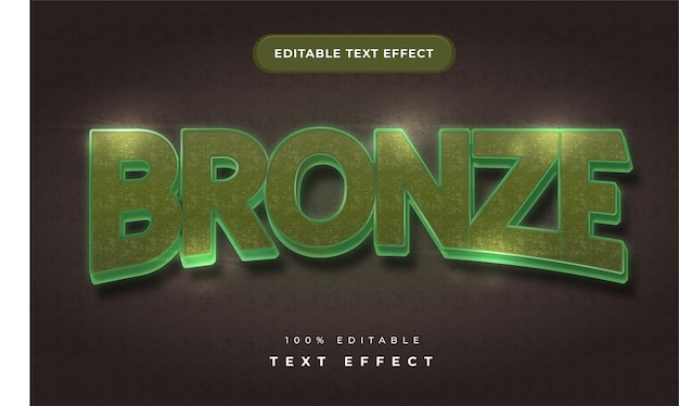 Efeito de texto bronze para ilustrador