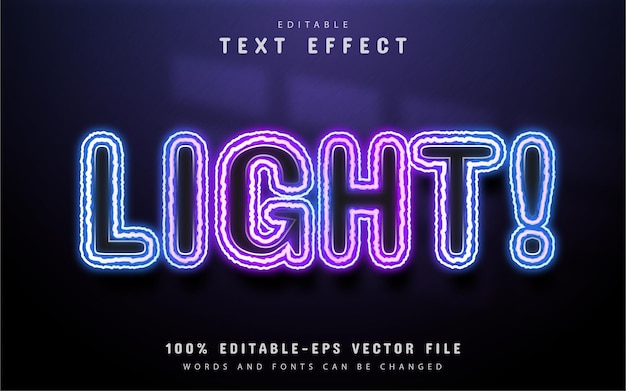 Efeito de texto claro estilo neon