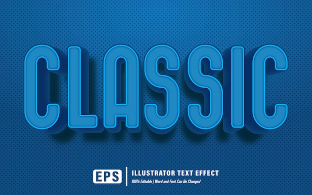 Efeito de texto clássico - Efeito de texto editável - palavras e fontes podem ser alteradas