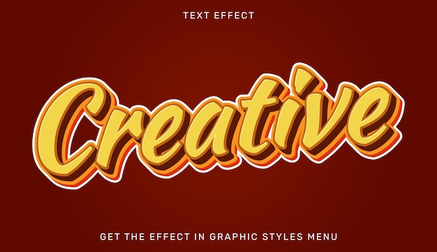 Efeito de texto criativo em estilo 3d