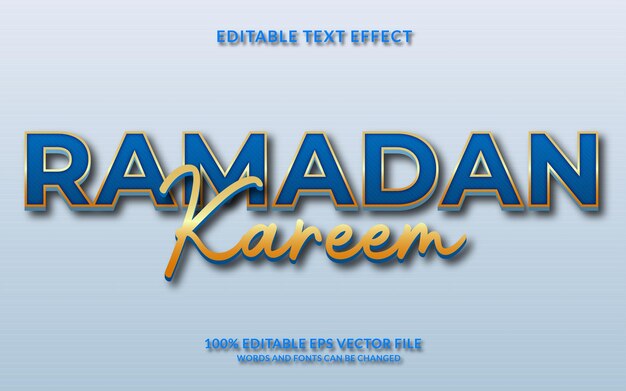 Efeito de texto criativo ramadan kareem