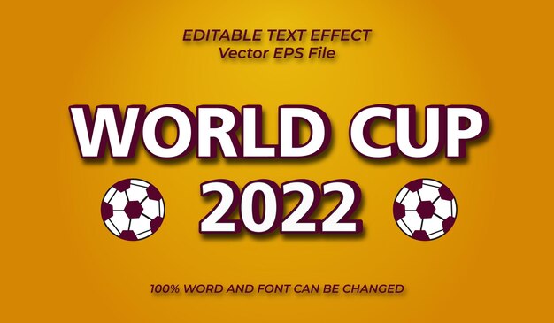 Efeito de texto da copa do mundo de 2022