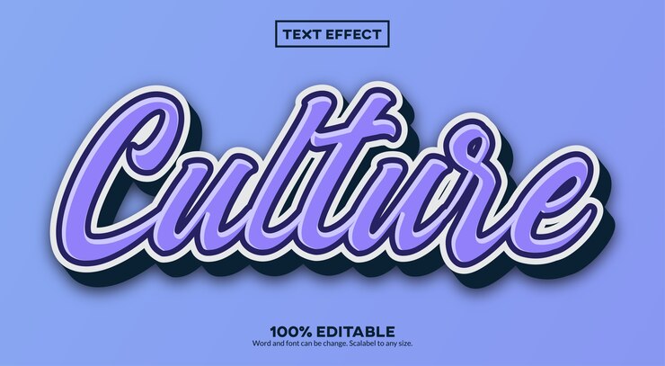 Efeito de texto da cultura
