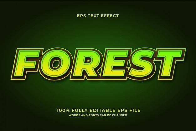 Efeito de texto da floresta