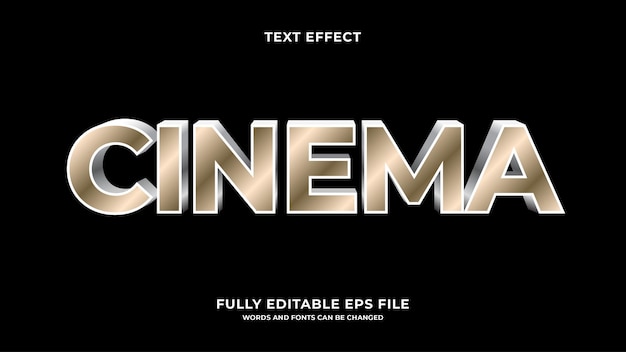 Efeito de texto de cinema, texto editável