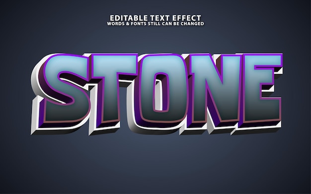 Efeito de texto de ector de pedra editável