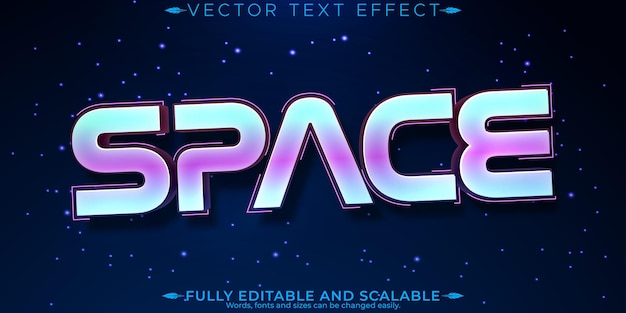 Efeito de texto de espaço editável de jogos e texto cibernético stylex9