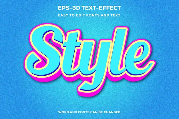Efeito de texto de estilo 3D