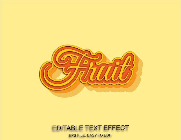 Efeito de texto de fruta