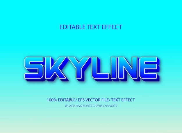 Efeito de texto de horizonte