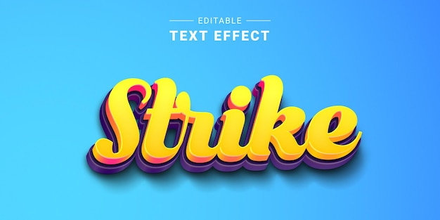 Efeito de texto de letras na moda 3D editável