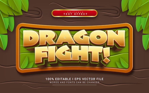Efeito de texto de luta de dragão