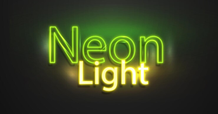 Efeito de texto de luz de neon