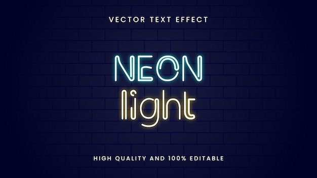 Efeito de texto de luz de neon