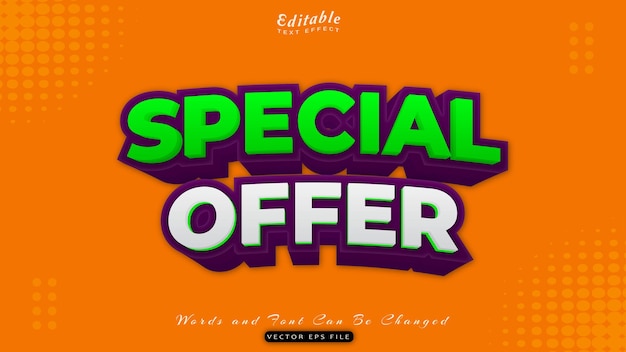 Efeito de texto de oferta especial