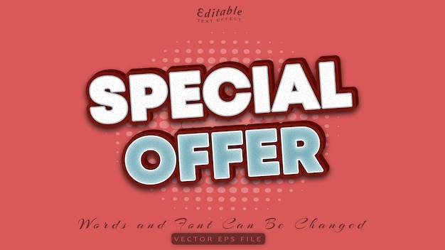 Efeito de texto de oferta especial