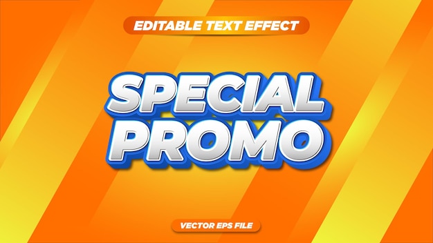 Efeito de texto de promoção especial