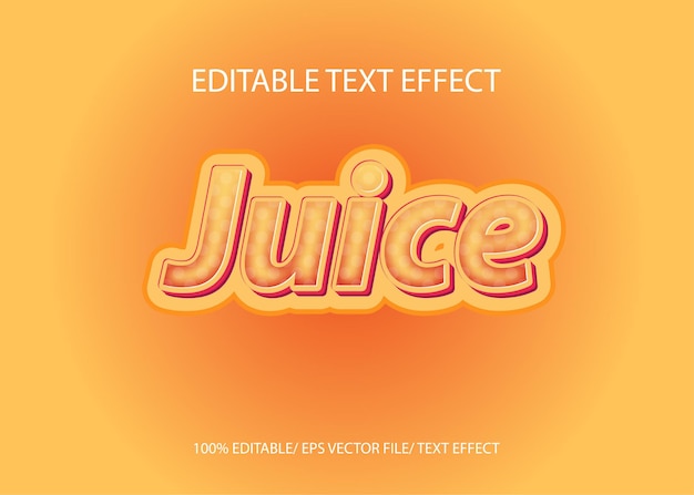 Efeito de texto de suco