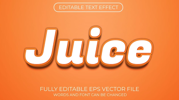 Efeito de texto de suco