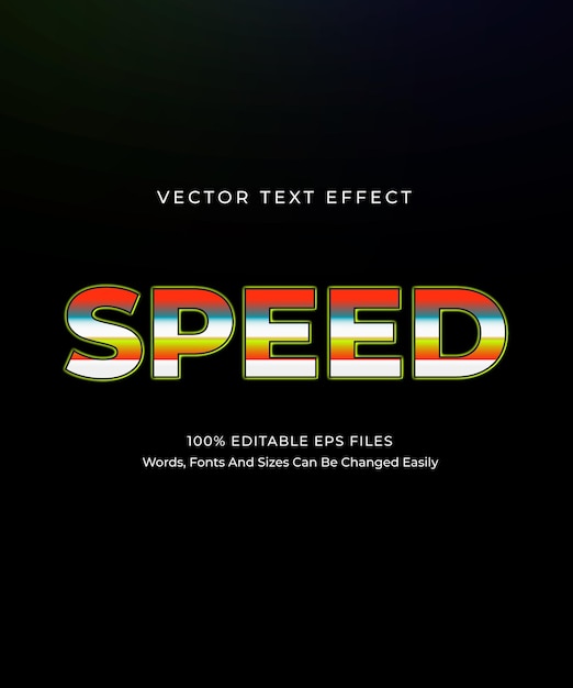 Efeito de texto de velocidade arquivo eps totalmente editável