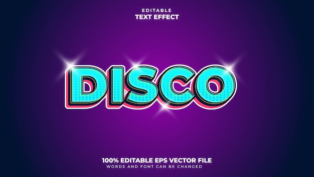 Vetor efeito de texto disco