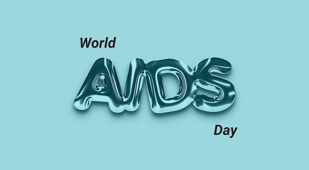 Efeito de texto do dia mundial da aids