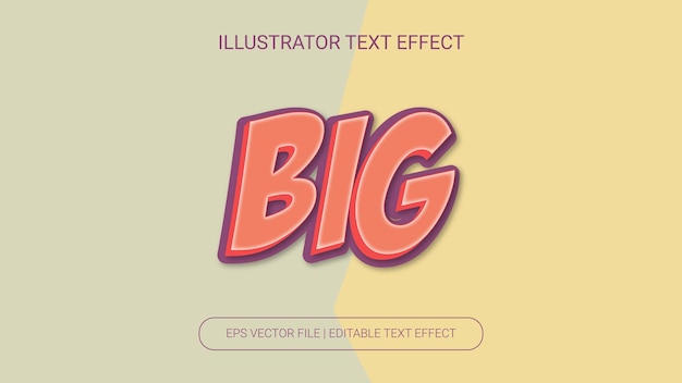 efeito de texto do ilustrador vetorial editável