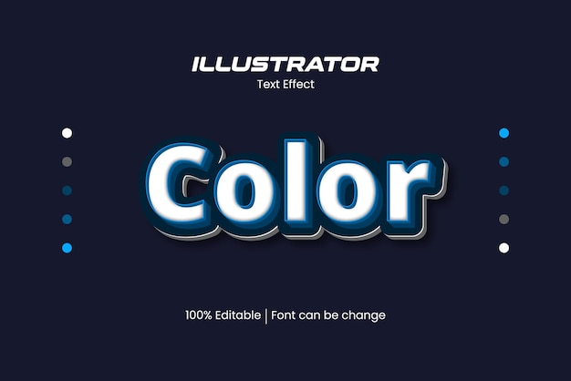 Efeito de texto editável 3d colorido
