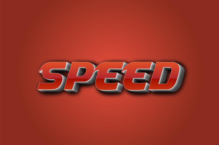 Efeito de texto editável 3d de velocidade