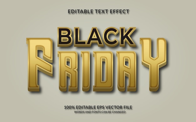 Efeito de texto editável black friday