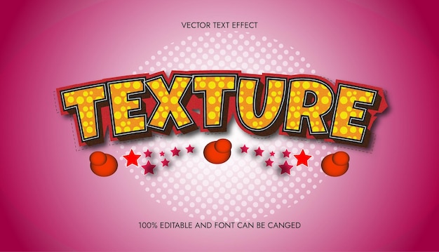 Efeito de texto editável com textura