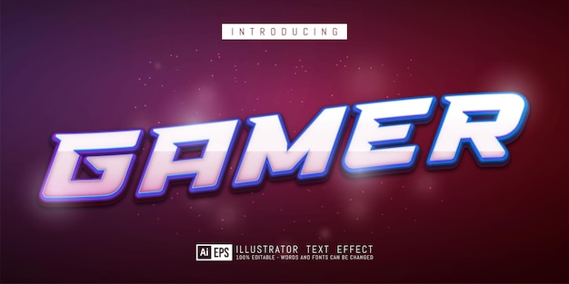 Efeito de texto editável Conceito de estilo de texto Gamer Esport