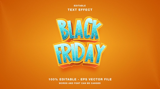 Efeito de texto editável da black friday