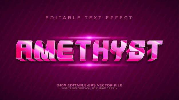 efeito de texto editável de cristal 3d