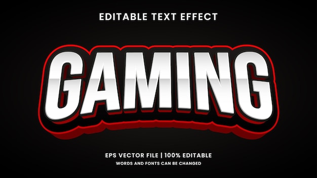 Efeito de texto editável de esport de jogos 3D